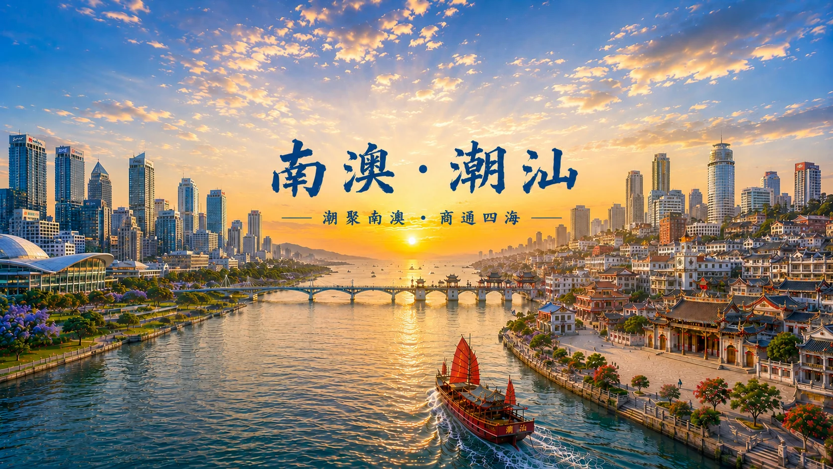 南澳与潮汕相连的商会主题视觉